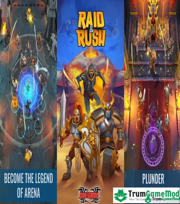 Một số tính năng  thú vị của tựa game Raid & Rush 