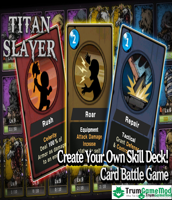 Gameplay của Titan Slayer: Roguelike Card được mô phỏng theo các thẻ bài kinh điển 