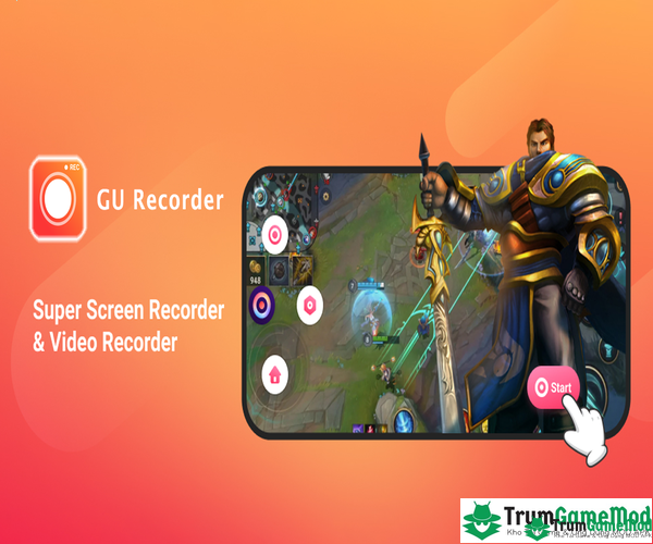 GU Recorder MOD là phần mềm quay video màn hình miễn phí cho điện thoại iOS, Android