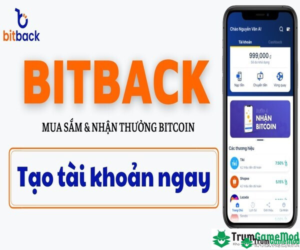 Bitback là một ứng dụng vừa mua sắm để được hoàn đồng tiền điện tử