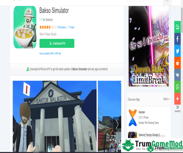 Hướng dẫn download trò chơi Bakso Simulator MOD cho điện thoại di động iOS, Android