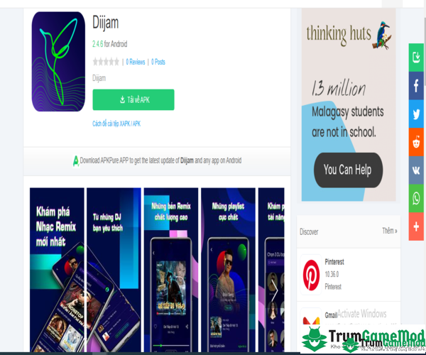 Hướng dẫn các bước tải ứng dụng Diijam Apk cho điện thoại Android, iOS
