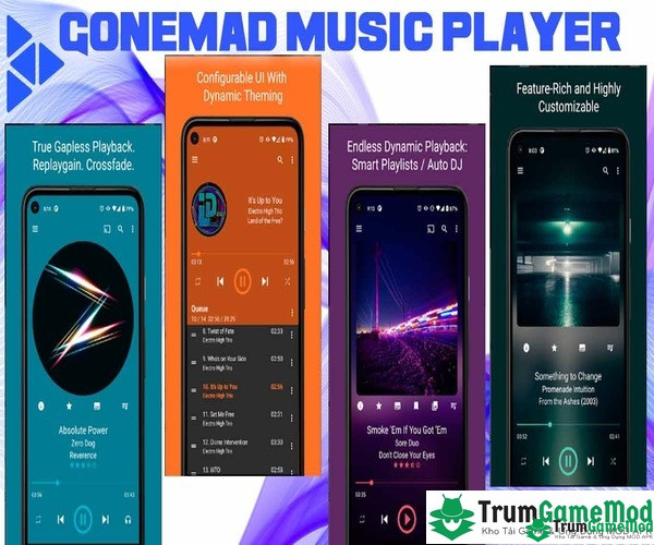 Hướng dẫn tải ứng dụng GoneMAD Music Player cho điện thoại di động iOS, Android