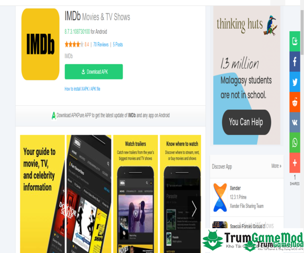 Cách tải ứng dụng IMDb Apk cho điện thoại chạy hệ điều hành iOS, Android