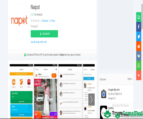 Hướng dẫn tải app Naipot Apk cho điện thoại iOS, Android hoàn toàn miễn phí