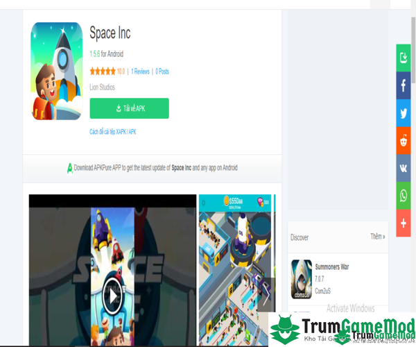 Chi tiết các bước tải game Space Inc MOD cho điện thoại di động iOS, Android