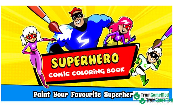 Superhero Coloring Book 