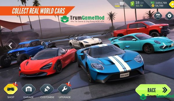 Giao diện trò chơi Car Race 3D: Car Racing