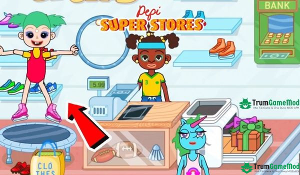 Nhân vật trong Pepi Super Stores: Fun & Games dễ thương