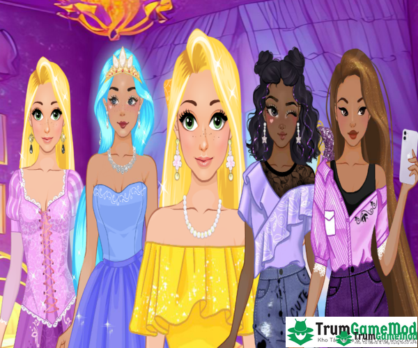 Golden princess dress up game là tựa game thiết kế free được các bạn gái yêu thích 