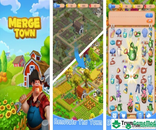 Merge Town: Design Farm MOD được biết đến là tựa game nông trại vui nhộn