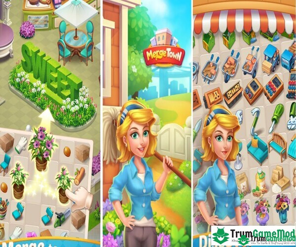 Hướng dẫn tải game Merge Town: Design Farm MOD cho điện thoại di động iOS, Android
