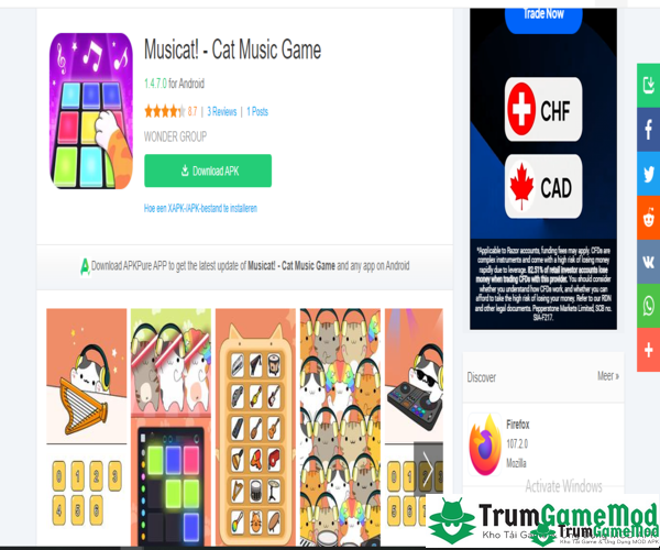Tải game Musicat! - Cat Music Game MOD cho điện thoại IOS, Android chỉ trong tích tắc