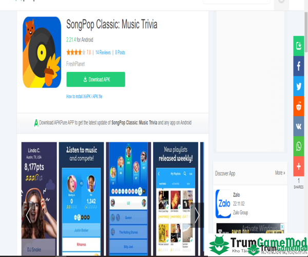 Hướng dẫn tải game SongPop Classic: Music Trivia hoàn toàn free cho smartphone