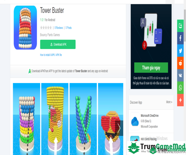 Hướng dẫn chi tiết các bước tải, cài đặt game Tower Buster cho điện thoại iOS, Android