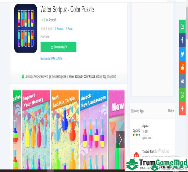 Hướng dẫn tải trò chơi Water Sortpuz - Color Puzzle cho điện thoại di động iOS, Android