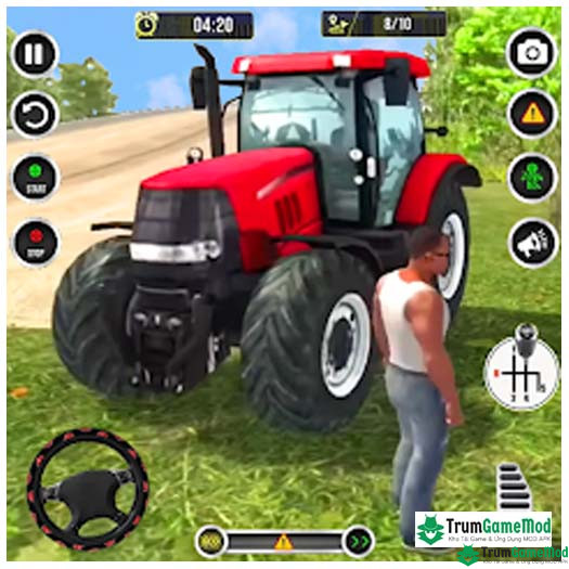 Real Tractor Modern Farming 3D logo Real Tractor Modern Farming 3D