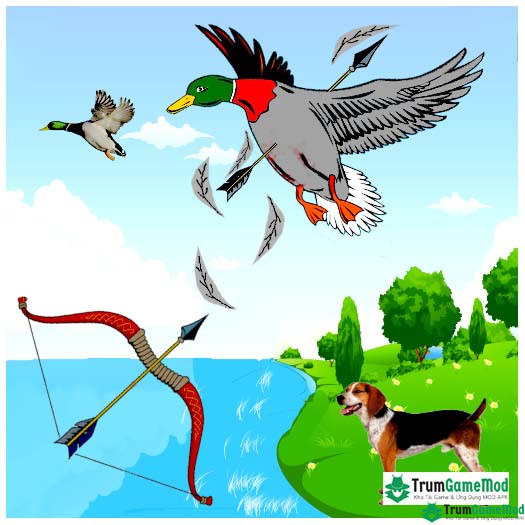 Archery bird hunter logo Archery bird hunter