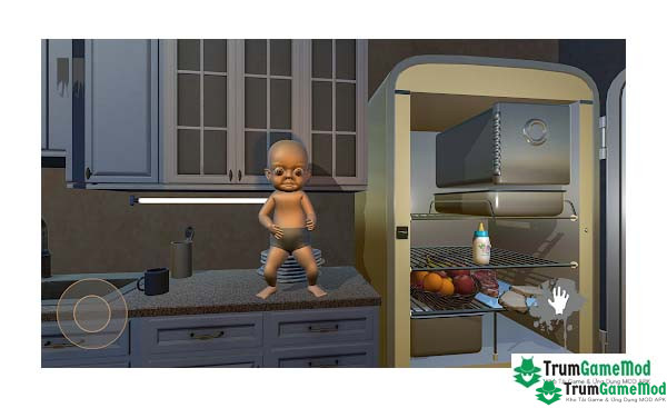 3 Scary baby in Pink house 3D Scary baby in Pink house 3D