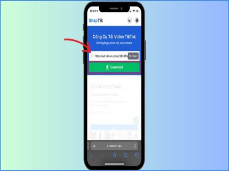 Bước 3: Dán Link và Tải Video