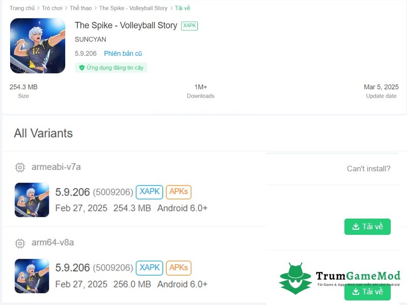 Thao tác tải & cài đặt The Spike Hack chi tiết