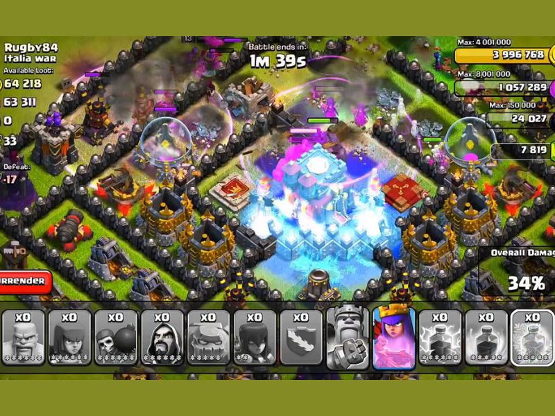 Gameplay hấp dẫn trong Clash Of Clans Apk 