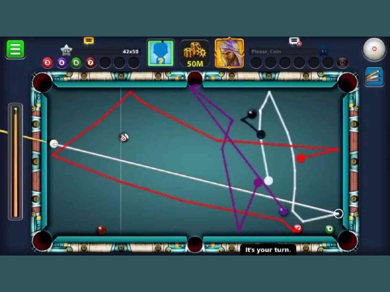 Đồ họa thiết kế tối giản trong Hack 8 Ball Pool