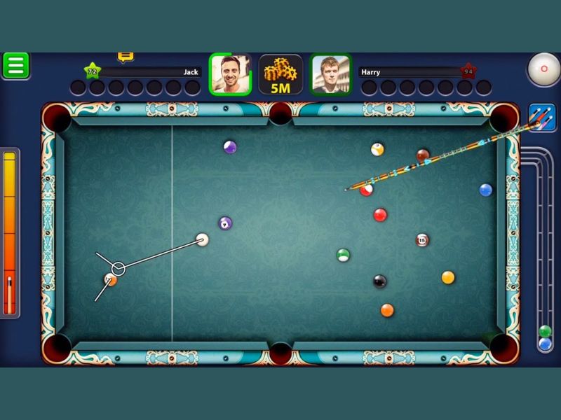 Lối chơi đơn giản trong Hack 8 Ball Pool