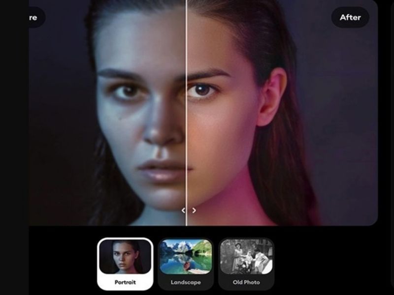 Tăng độ sắc nét trong Remini Theartpics MOD APK