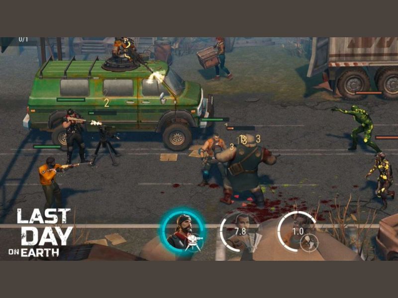 Chiến đấu với zombie và kẻ thù khác trong Last Day On Earth Mod