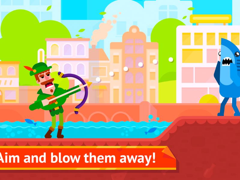 Hack Bowmasters sở hữu lối chơi bắn cung và vũ khí đa dạng