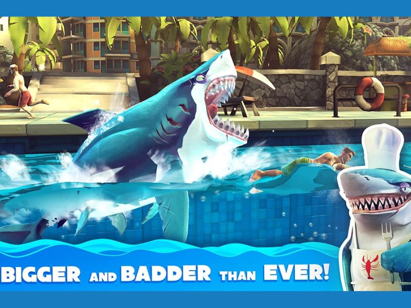 Nâng cấp cá mập và kỹ năng trong Hungry Shark World Hack