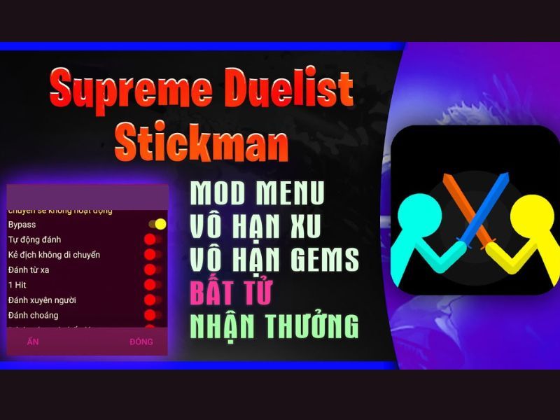 Tính Năng MOD Hấp Dẫn Của Hack Supreme Duelist Stickman