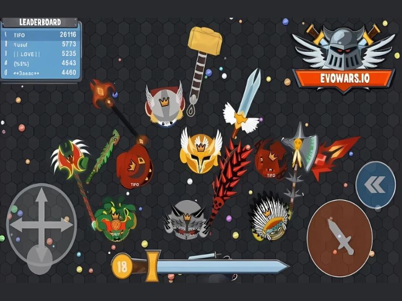 Evowars Io Hack có đồ họa tương phản cao