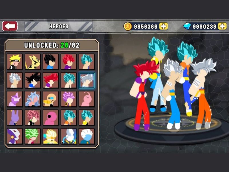 Full Tiền, Kim Cương trong Hack Stickman Warriors