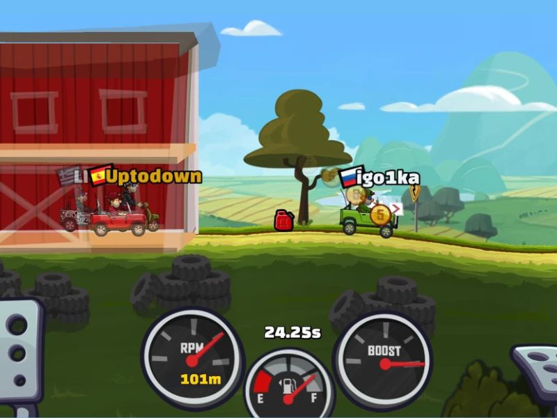 Hack Hill Climb Racing 2 có lối chơi dễ tiếp cận
