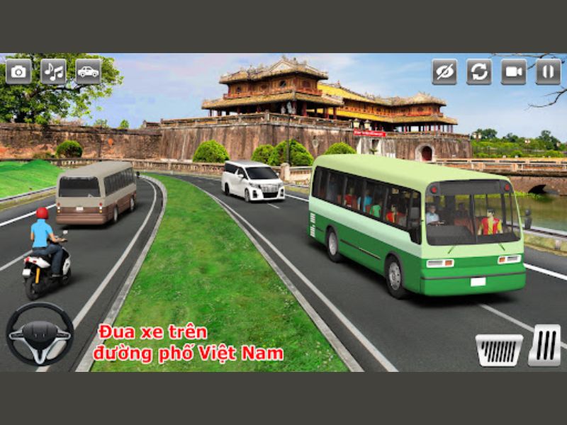 Lái xe theo bản đồ Việt Nam trong game Bus Simulator Vietnam MOD