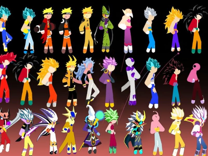 Nâng cấp nhân vật và trang bị chiến đấu trong Hack Stickman Warriors