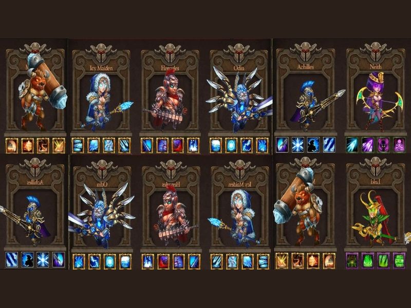 Thu thập và nâng cấp anh hùng trong Hack Epic Heroes War