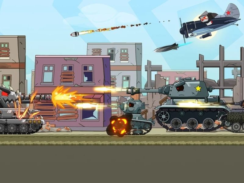 Trải nghiệm trận chiến xe tăng gay cấn trong Hack Tank Arena Steel Battle