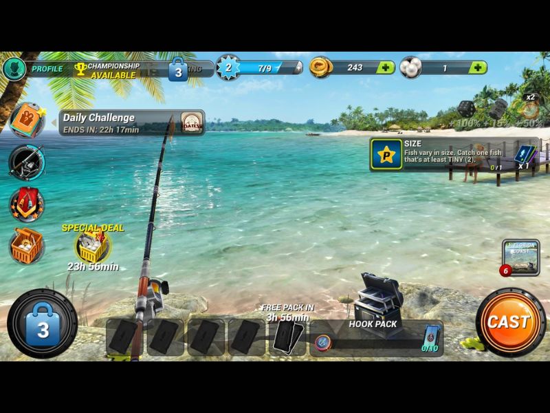 Đồ họa 3D sống động cùng hiệu ứng hiện đại trong Hack Fishing Clash