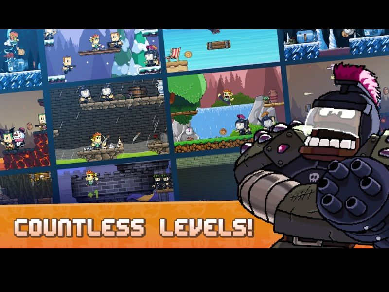 Hệ thống chế độ chơi đa dạng trong Dan The Man Hack