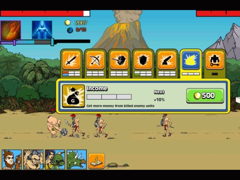 Kho vũ khí đa dạng trong Hack Age Of War 2