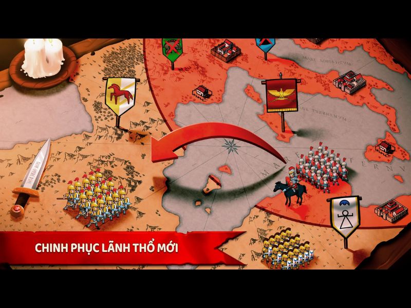 Thống lĩnh quân lính chiếm nhiều khu vực với Hack Grow Empire Rome