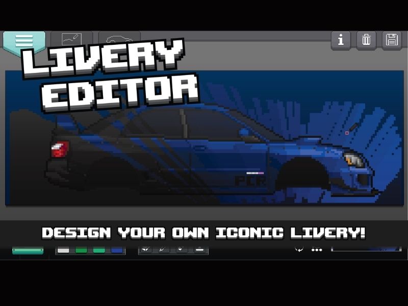 Điều chỉnh theo phong cách RPG trong Hack Pixel Car Racer