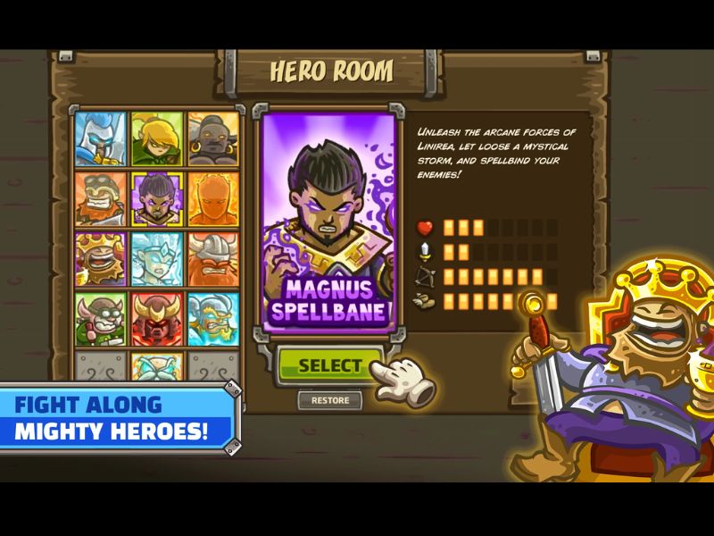 Mở khóa các chiến binh dũng mãnh trong Kingdom Rush Hack