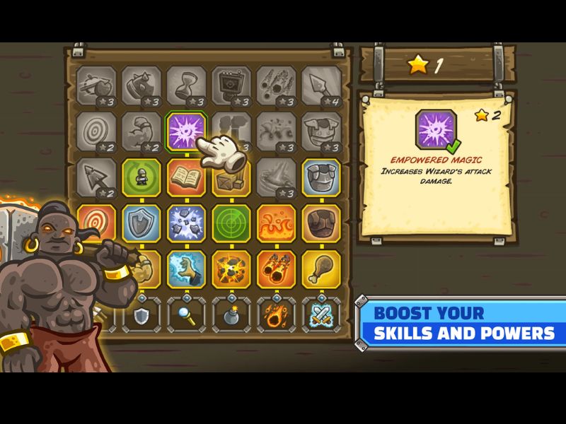 Nâng cấp quân đội của bạn với 18 khả năng tháp trong Kingdom Rush Hack