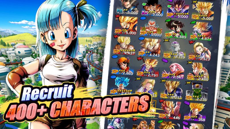 Hệ thống nhân vật đa dạng trong Dragon Ball Legends Mod APK