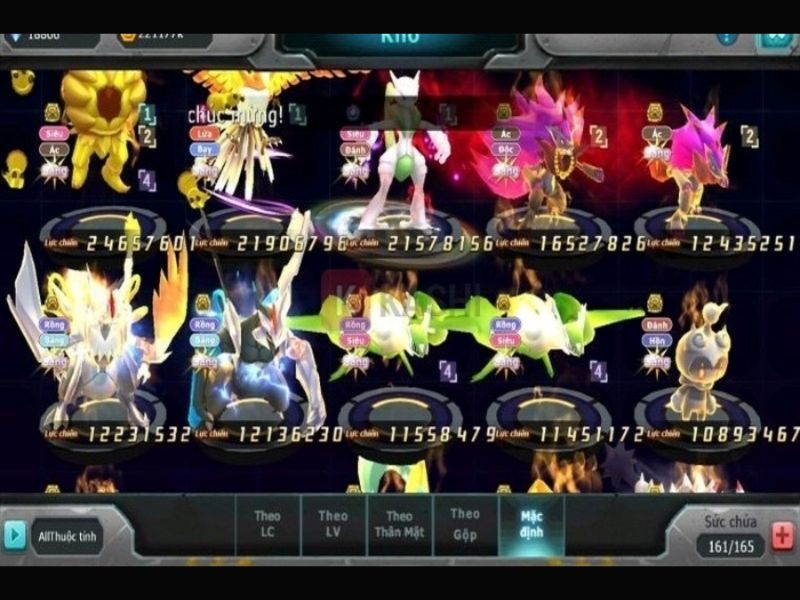 Hệ thống Pokemon phong phú trong Hack Pokemon Đại Chiến Androidmentor