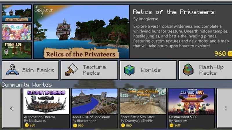 Sửa lỗi tìm kiếm trong Marketplace trong Minecraft 1.21.131 Apk